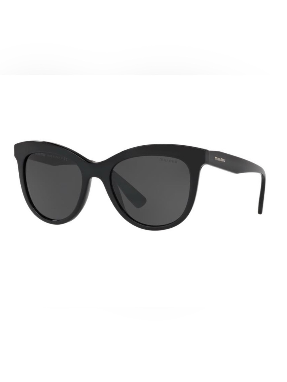 Miu Miu Sleek Black Cat-Eye Sunglasses